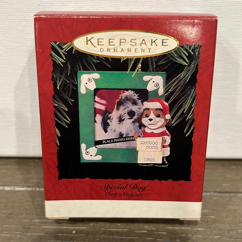 3/$25 hallmark keepsake ornament special dog 1995 photo holder